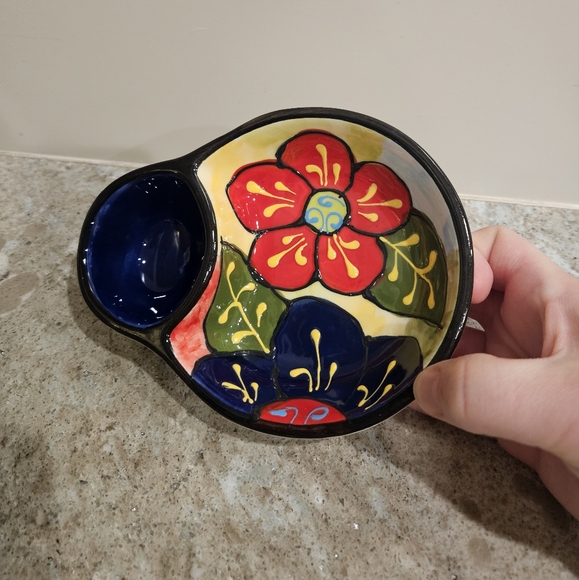 Del Rio Salado Classic Spanish Hand-Painted Ceramic Tapas Olive Dish - Picture 5 of 5